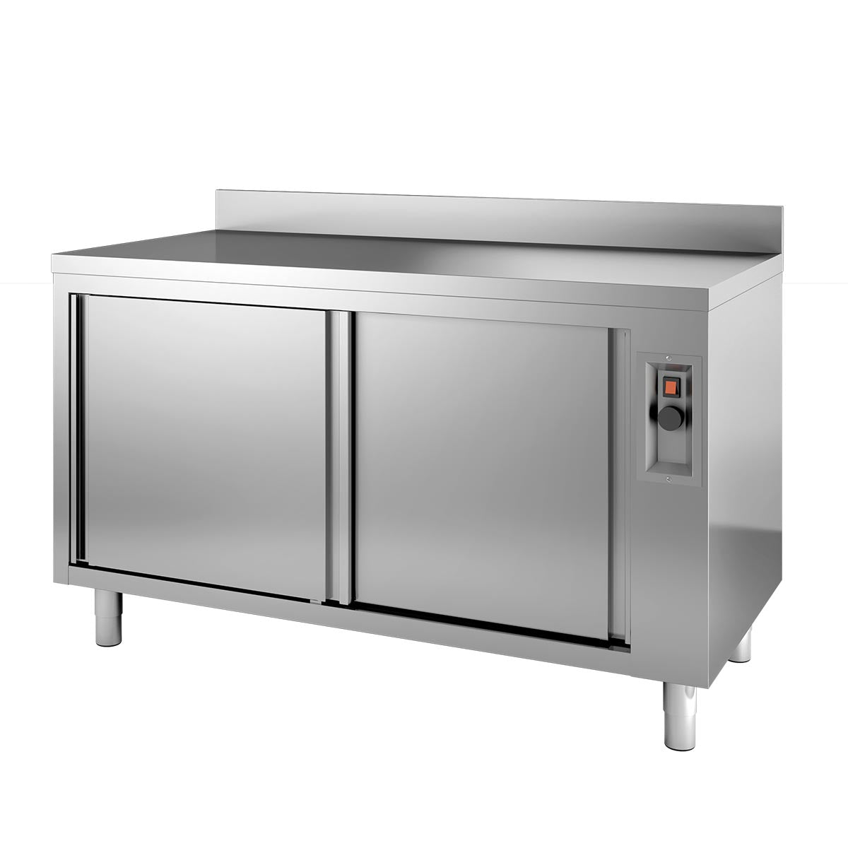 Vaiotec TOPLINE Wärmeschrank 600, 2 Schiebetüren, inkl. Grund- und Zwischenboden, inkl. Aufkantung, 1200x600x900mm