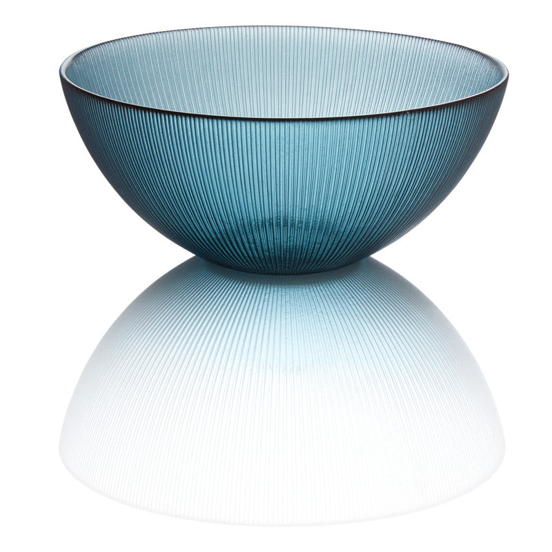 WMF 1x Glas Schale L, Serie STYLE LIGHTS, blaugrün, Höhe 10,5cm