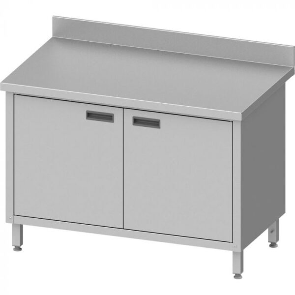 Stalgast Edelstahl Arbeitsschrank ECO mit Flügel- oder Schiebetüren, mit Aufkantung, H: 850mm