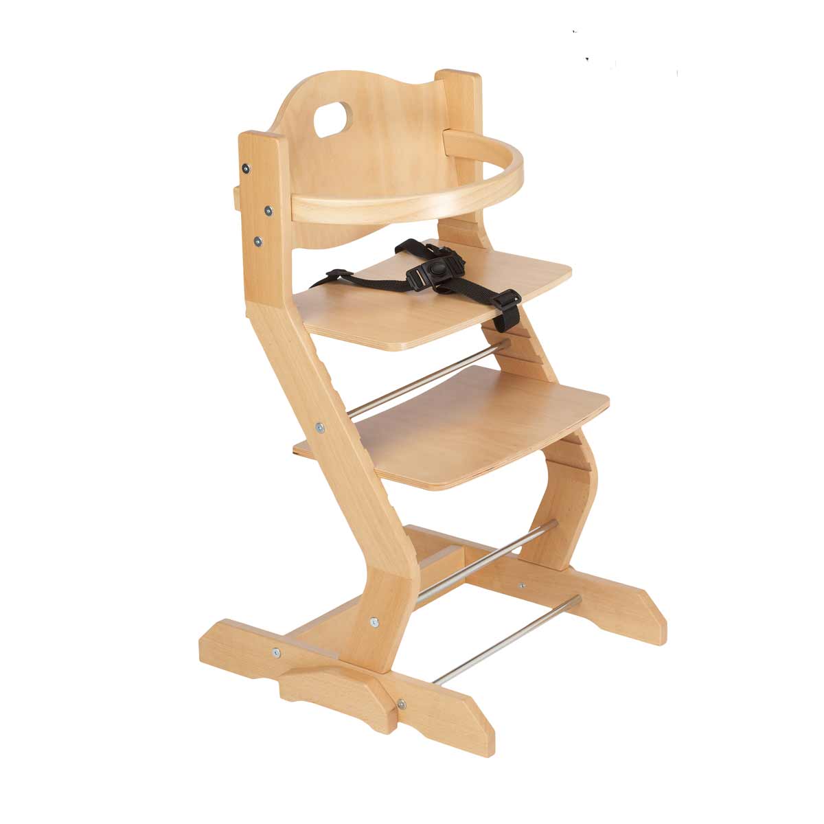 FBF Kinder-Hochstuhl, Holz, Serie: Greta, Braun, Höhe: 81cm