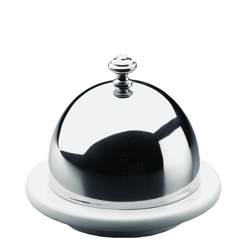 WMF Buttertöpfchen mit Cloche (mit Knopf), Porzellan, Serie: CLASSIC, Weiß, Durchmesser: 5,5cm, Höhe: 8cm