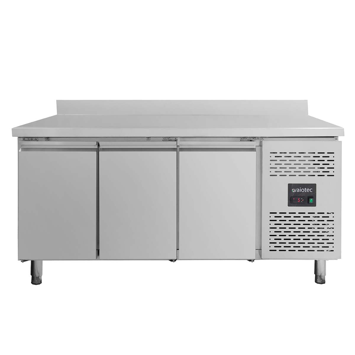 Vaiotec EASYLINE Kühltisch "700" (3-türig inkl. Aufkantung, Monoblock), Edelstahl, Silber, 0,31kW, 230V, 417L, 1795x700x850mm