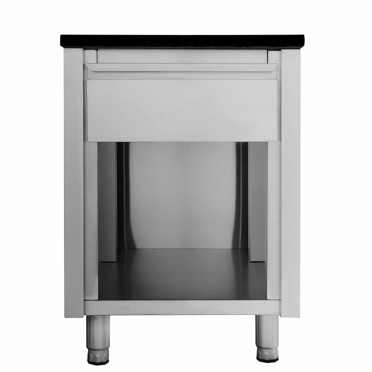 Vaiotec EASYLINE Kassentisch 800, inkl. Schublade, Granitarbeitsplatte: schwarz, 600x820x850mm