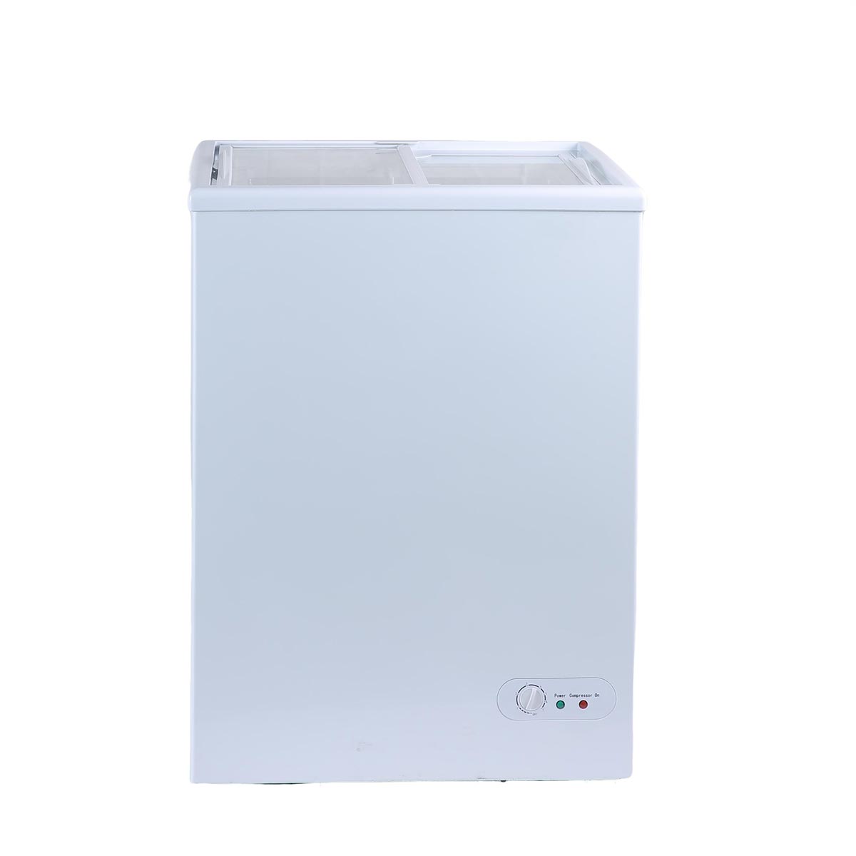 Vaiotec EASYLINE Tiefkühltruhe (inkl. Glasschiebedeckel), Aluminium, Weiß, 0,095kW, 230V, 100L, 585x525x840mm
