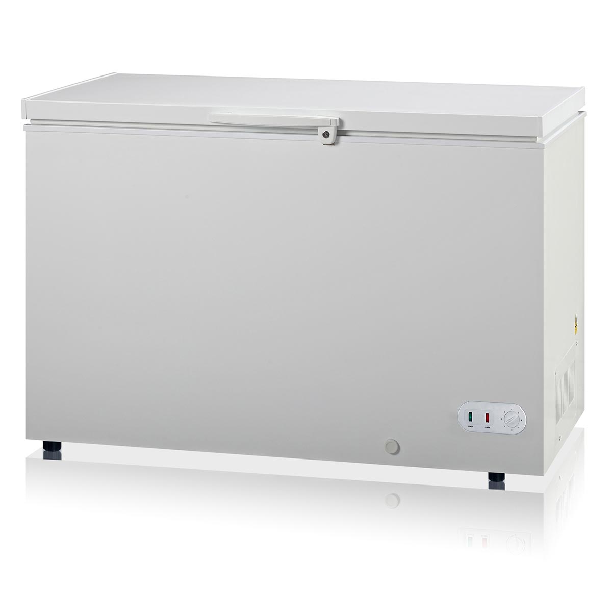 Vaiotec EASYLINE Tiefkühltruhe "450" (inkl. Klappdeckel), Aluminium, Weiß, 230V, 358L, 1275x750x840mm