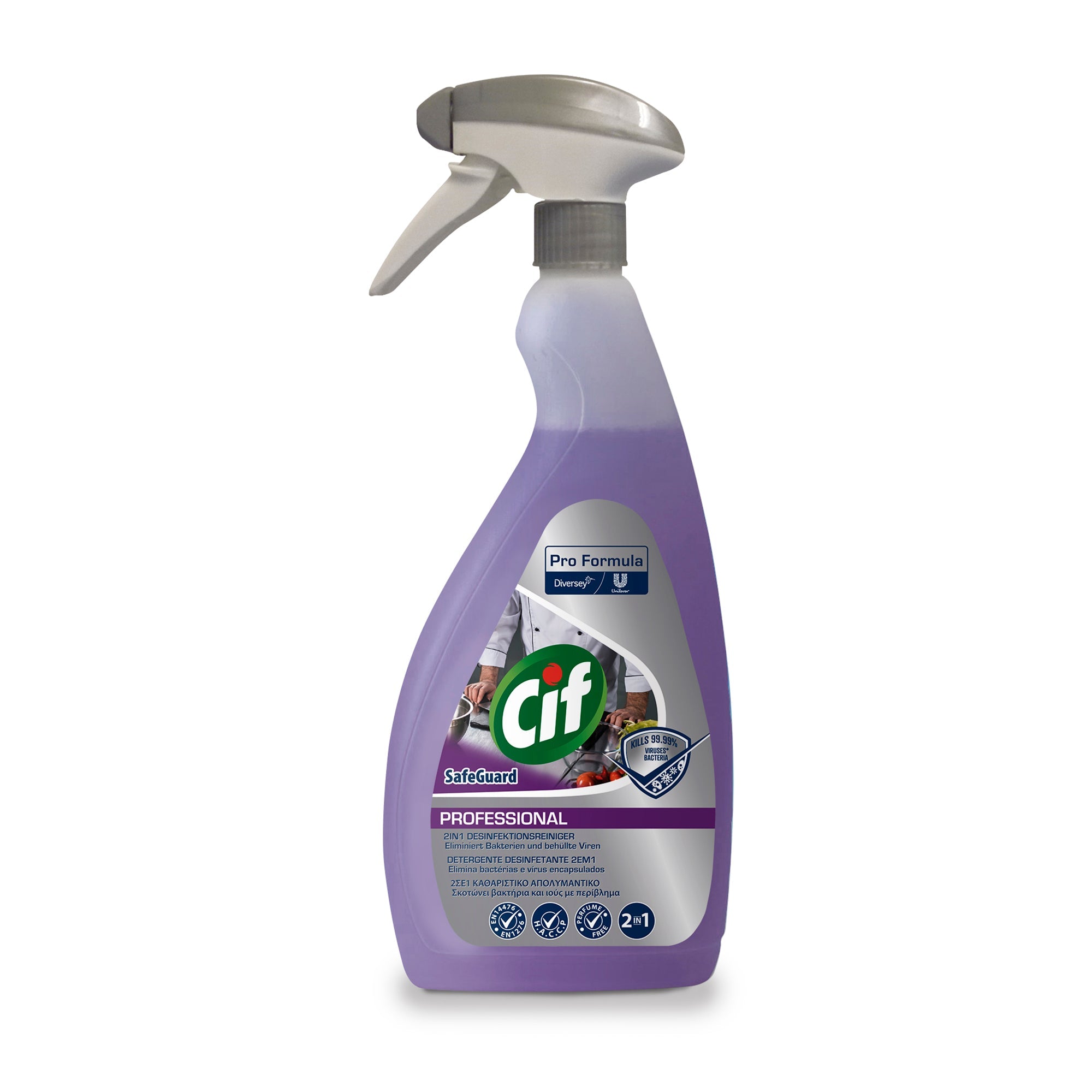 Cif Professional Desinfektionsreiniger, Sprühflasche, 6x0.75 L