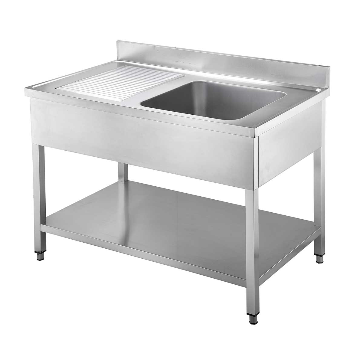 Vaiotec EASYLINE Spültisch 600, 1 Becken rechts & Abtropffläche, inkl. Aufkantung, 1000x600x900mm