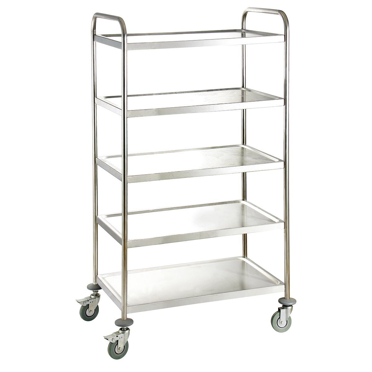 Vaiotec EASYLINE Servierwagen, Edelstahl, 5 Böden, 860x540x1560mm