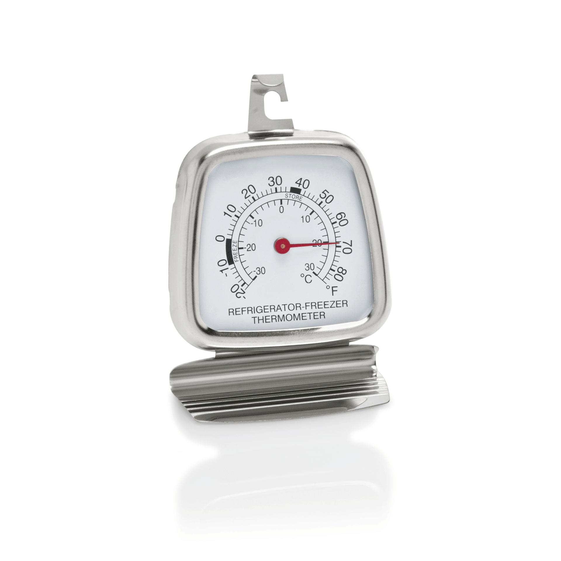 WAS Germany 1x Kühlraumthermometer, 6 x 8,5 cm, Edelstahl  (1030007)