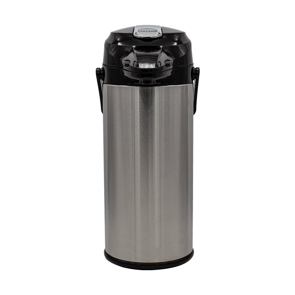 Coffema Pumpkanne, Edelstahl und Polypropylen, Silber und Schwarz, Inhalt: 2,1L