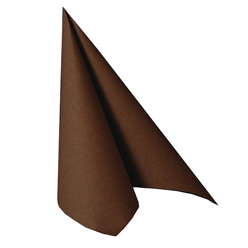 Papstar 250 Servietten "ROYAL Collection" 1/4-Falz 40 cm x 40 cm braun