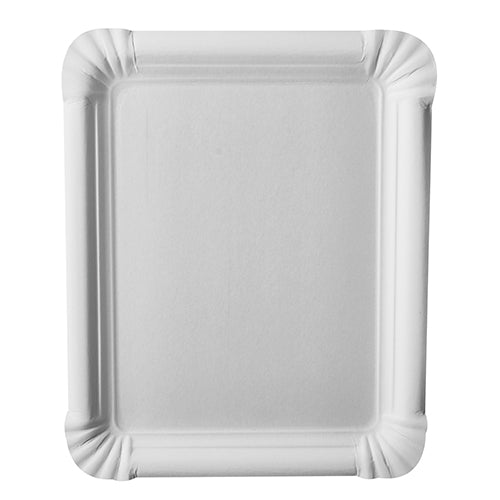 Papstar Teller eckig, Material: Pappe, Farbe: weiß, Maße 16,5cm x 20cm