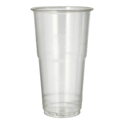 Papstar 16x 60 Kaltgetränkebecher, PLA "pure" 0,5 l Ø 9,5 cm · 16,2 cm glasklar mit Schaumrand