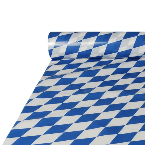 Papstar 6x Tischdecke, Folie 20 m x 1 m "Bayrisch Blau"
