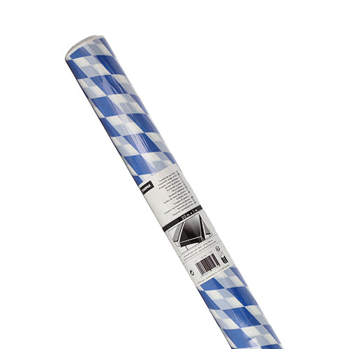 Papstar 6x Tischdecke "Bayrisch Blau", Folie, Blau und Weiß, Durchmesser: 1m, Länge: 20m