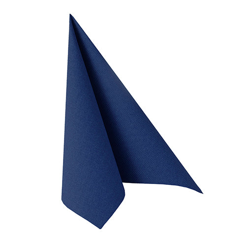 Papstar 12x 20 Servietten "ROYAL Collection" 1/4-Falz 33 cm x 33 cm dunkelblau