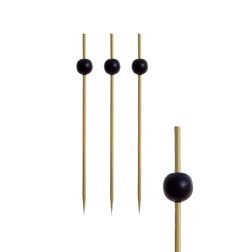 Papstar 6x 250 Fingerfood - Picker 12,5 cm "Black Pearl"