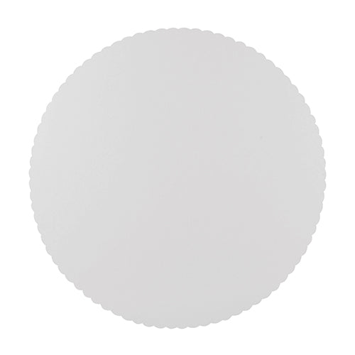 Papstar 5x 100 Tortenunterlagen, Pappe "pure" rund Ø 28 cm weiss mit gezacktem Rand