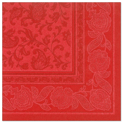 Papstar 160 Servietten "ROYAL Collection" 1/4-Falz 40 cm x 40 cm rot "Ornaments"