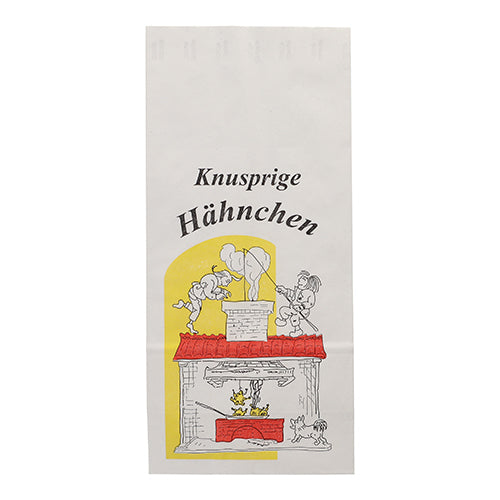 Papstar 10x 100 Hähnchenbeutel, Papier mit Alu-Einlage 28 cm x 13 cm x 8 cm "Max & Moritz" 1/1