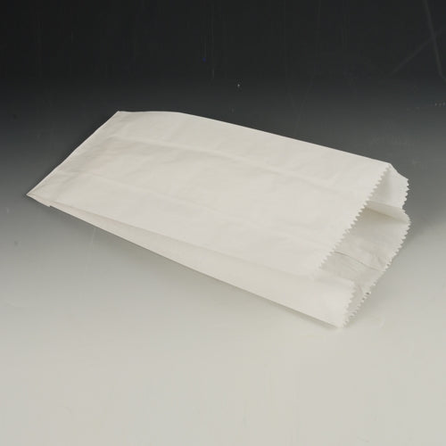 Papstar 1x 1000 Papierfaltenbeutel, Cellulose, gefädelt 24 cm x 11 cm x 6 cm weiss Füllinhalt 1 kg