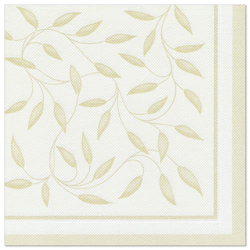 Papstar 250 Servietten "ROYAL Collection" 1/4-Falz 40 cm x 40 cm champagner "New Mediterran"