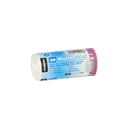 Papstar 20x 20 Müllbeutel, LDPE 5 l 44 cm x 36 cm weiss