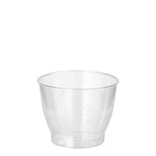 Papstar 225x Trinkbecher, Polystyrol, Transparent, Inhalt: 100ml, Durchmesser: 6,8cm, Höhe: 5,4cm