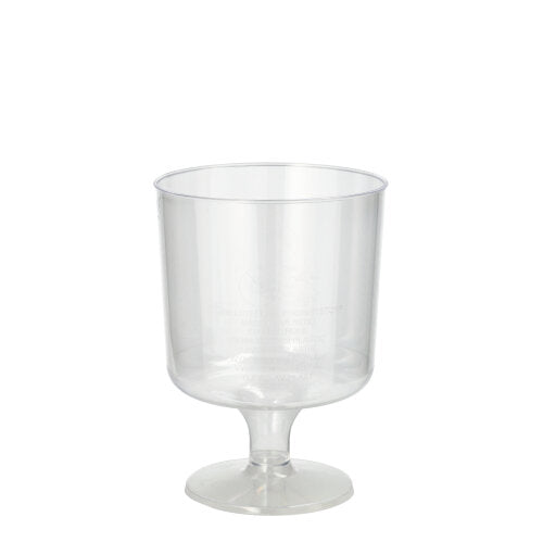 Papstar 60x Stiel-Rotweinglas, Polystyrol, Transparent, Inhalt: 200ml, Durchmesser: 7,2cm, Höhe: 10cm