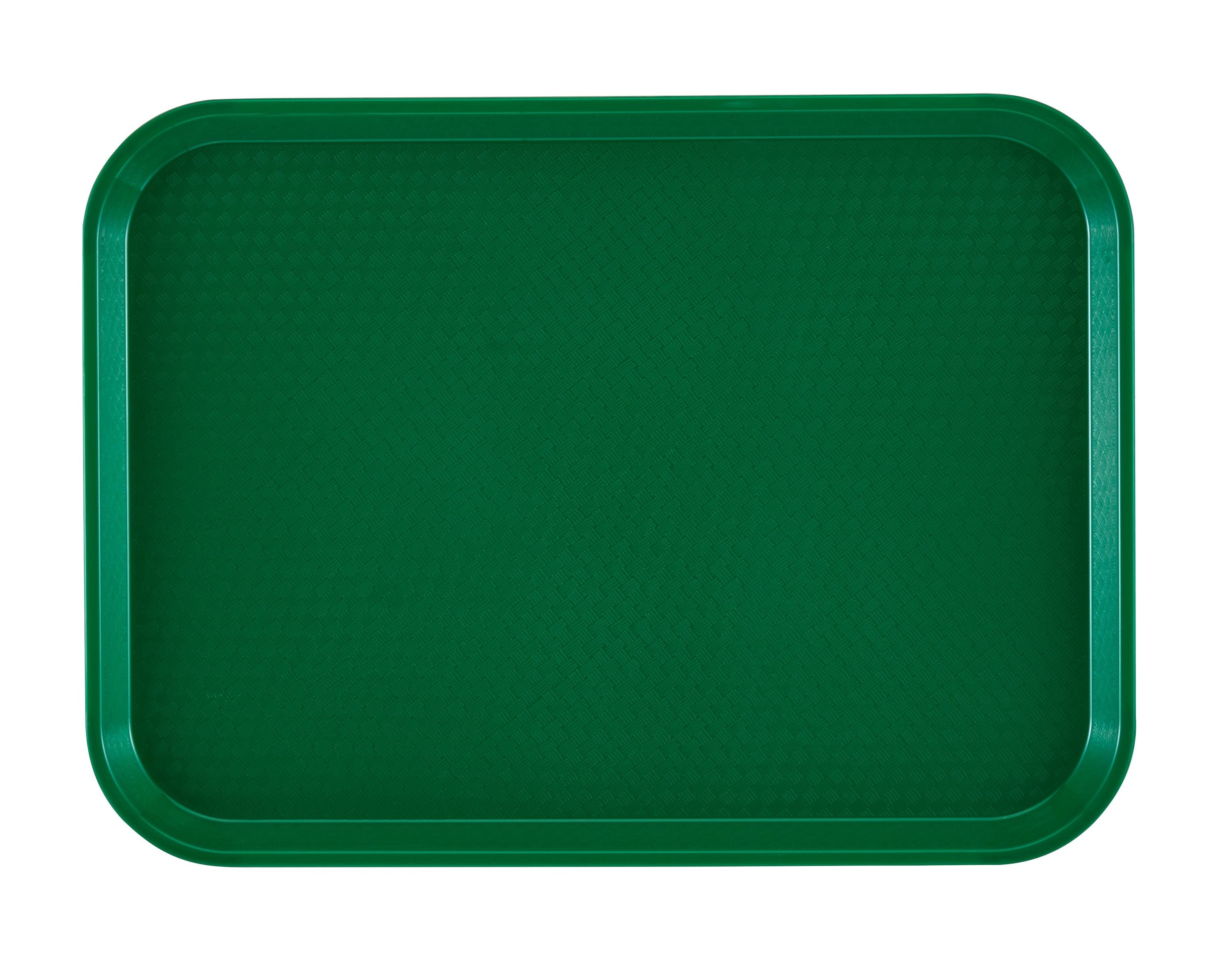Cambro 24x Fast Food Tablett (1216FF119), Polypropylen, Grün, Hohes Profil, 30x41cm