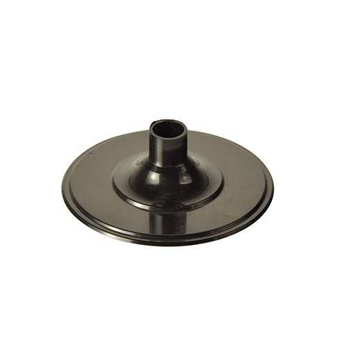Papstar 10x 50 Unterteile für Stiel-Gläser, PS rund Ø 6,55 cm · 2,05 cm schwarz