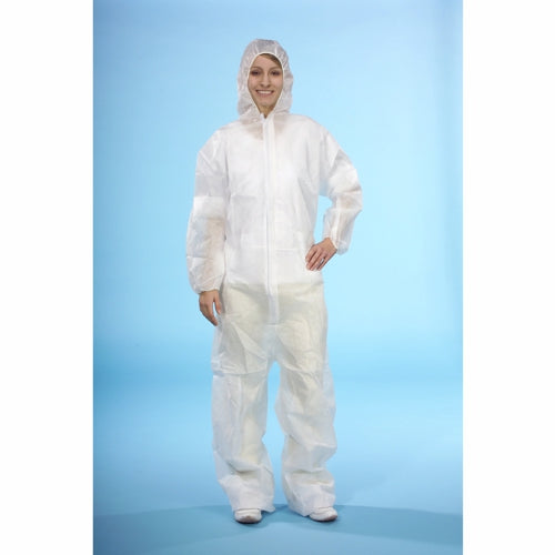 Papstar 10x 2 Overalls aus Vlies weiss unbeschichtet , Größe: XL