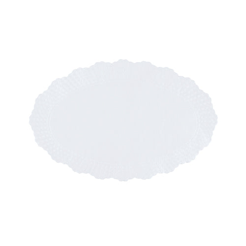 Papstar 10x 500 Plattenpapiere oval 29 cm x 18,8 cm weiss