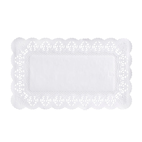 Papstar 20x 100 Spitzenpapiere eckig 30 cm x 18 cm weiss