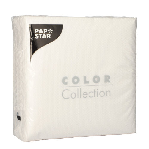 Papstar 12x 100 Servietten, 1-lagig 1/4-Falz 33 cm x 33 cm weiss