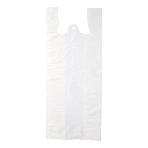 Papstar 10x 200 Hemdchen-Tragetaschen, HDPE 55 cm x 22 cm x 15 cm weiss mittel
