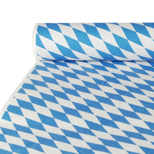Papstar 20x Papiertischtuch mit Damastprägung 10 m x 1 m "Bayrisch Blau"