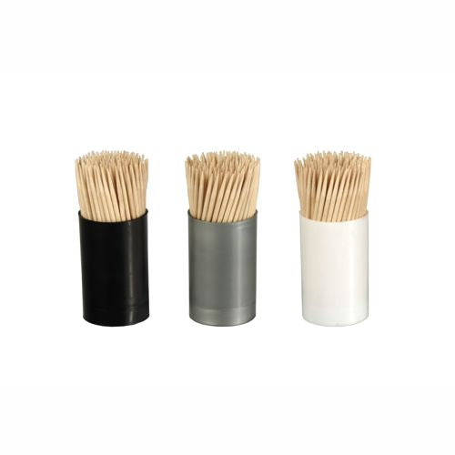 Papstar 10x 450 Zahnstocher, Holz rund 6,8 cm in Dose
