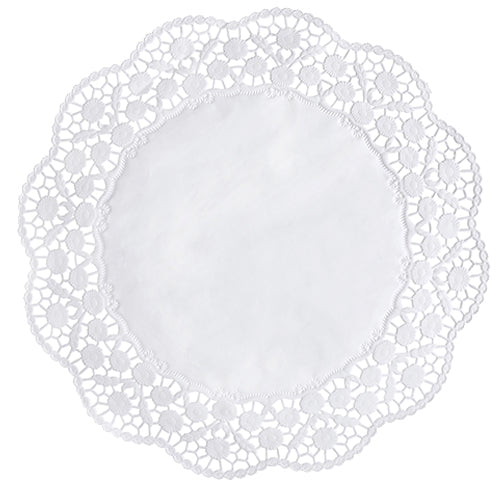 Papstar 25x 12 Tortenspitzen rund Ø 36 cm weiss