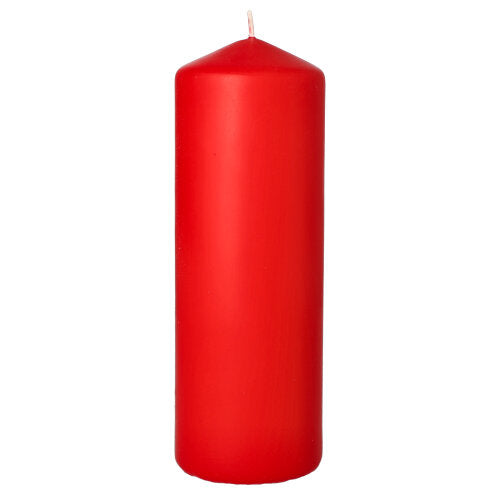 Papstar 6x Stumpenkerze Ø 70 mm · 200 mm rot
