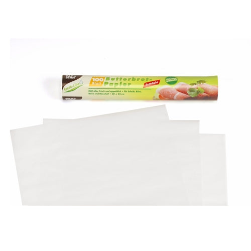 Papstar 30x 100 Blatt Butterbrotpapier 25 cm x 30 cm weiss