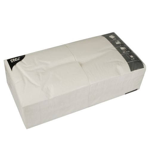 Papstar 1.000 Servietten, 3-lagig 1/4-Falz 40 cm x 40 cm weiss