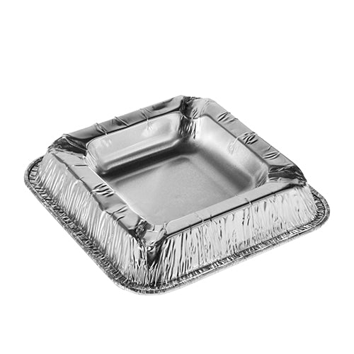 Papstar 10x 10 Aschenbecher, Aluminium, Eckig, 2,2x12,5x12,5cm