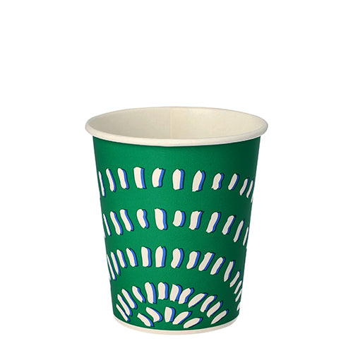 Papstar 20x 100 Trinkbecher für Kaltgetränke, Pappe 0,2 l Ø 8 cm · 8,8 cm grün