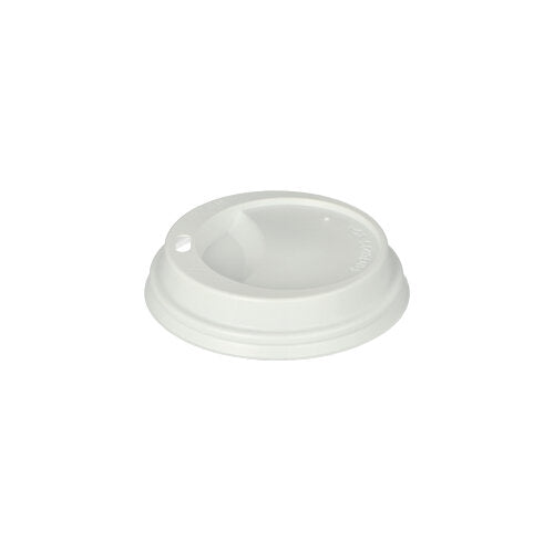 Papstar 10x 100 Dom-Deckel, PS "To Go" rund Ø 8 cm · 2 cm weiss