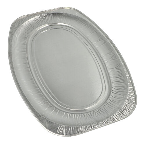 Papstar 15x 3 Servierplatten, Aluminium, Oval, 54,7x35,8cm
