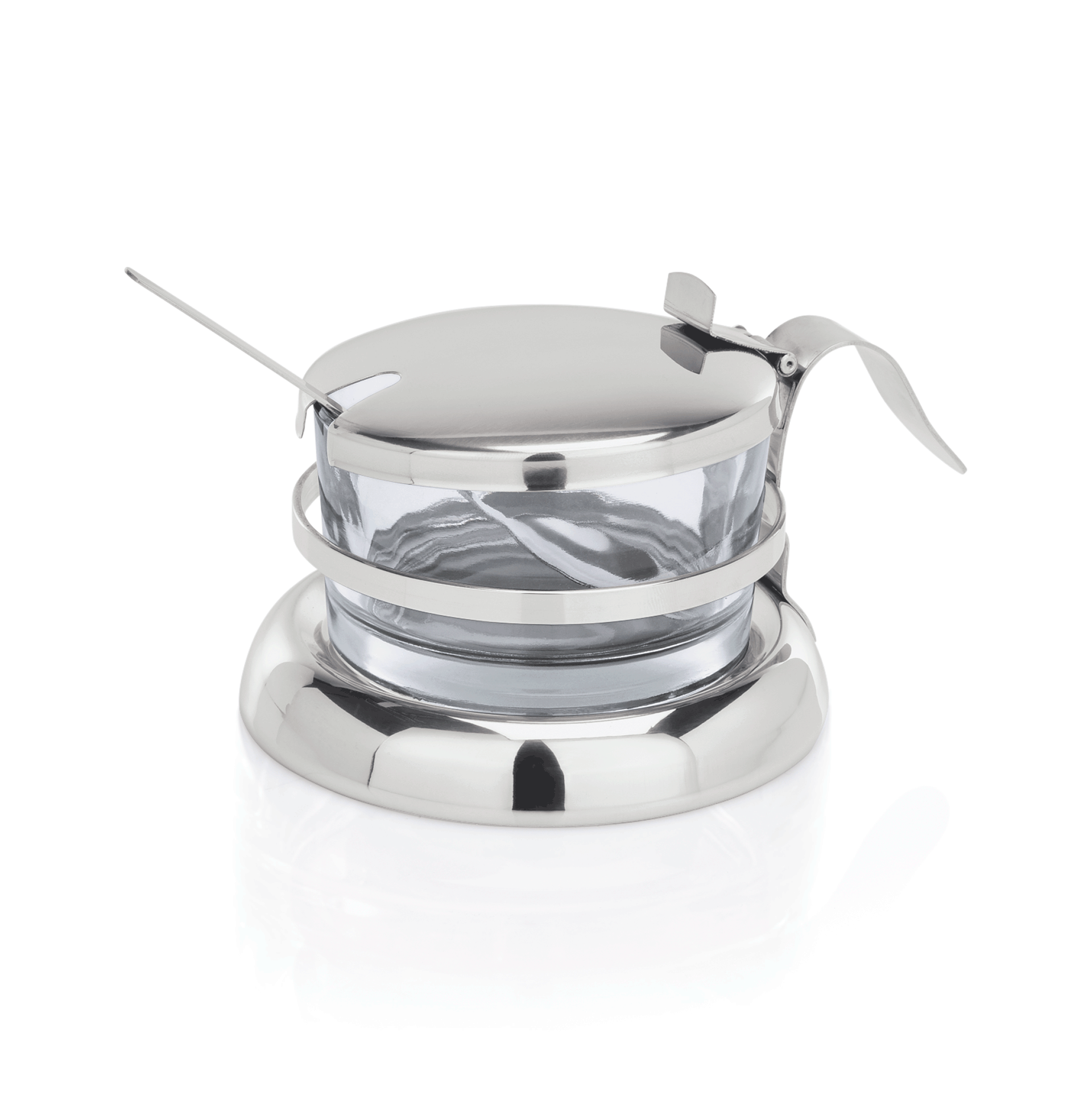 WAS Germany Parmesan/Marmeladen Menage, Edelstahl/Glas, Durchmesser:9cm (1497000)