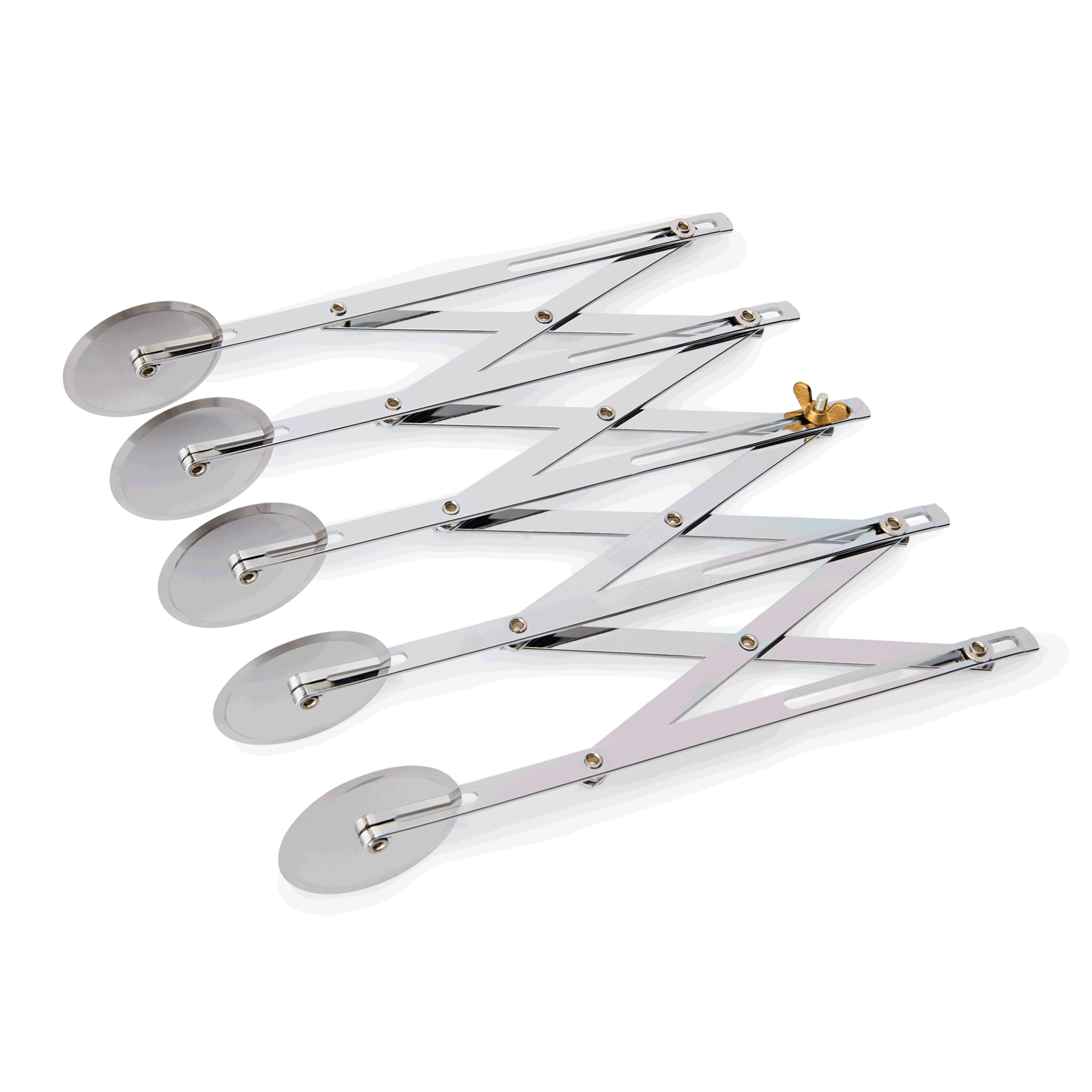 WAS Germany Teigschneider (4 Rädchen), Edelstahl, Silber, Durchmesser: 5cm, Höhe: 24cm (1507005)