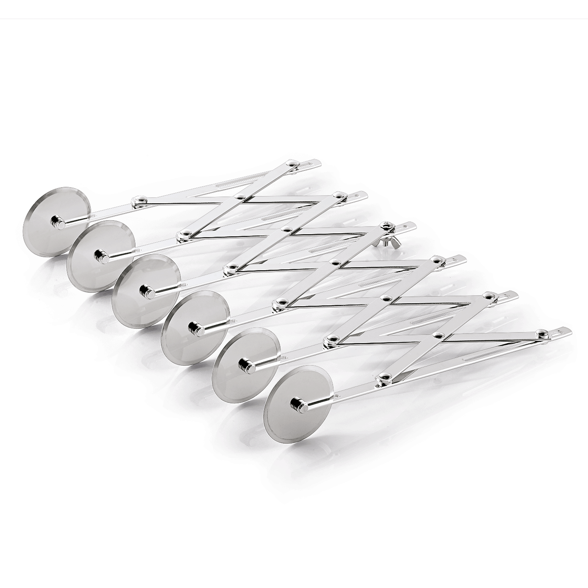 WAS Germany Teigschneider (6 Rädchen), Edelstahl, Silber, Durchmesser: 5cm, Höhe: 24cm (1507006)