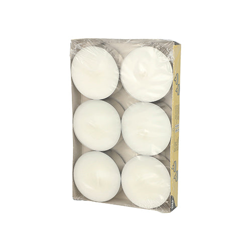 Papstar 12x 6 Maxi Lichte Ø 59 mm · 24 mm weiss